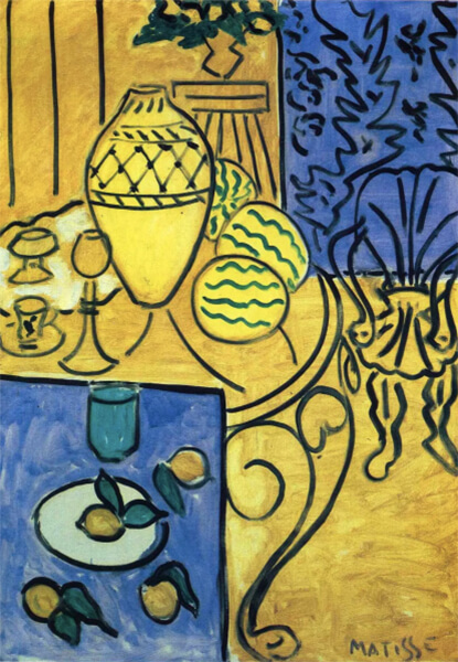アンリ・マティス《黄色と青の室内》の絵