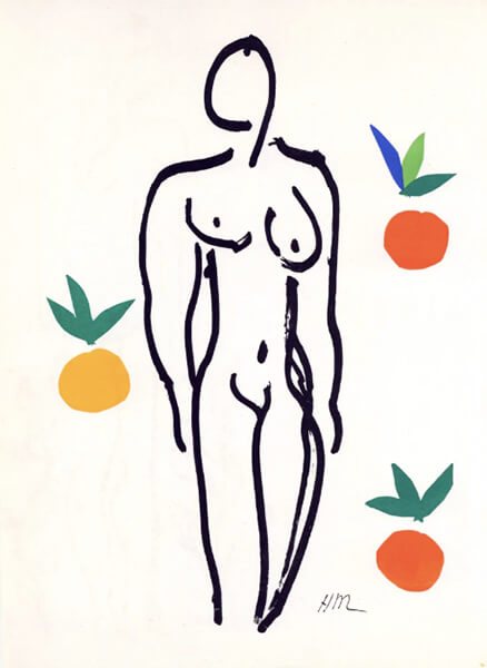 アンリ・マティス《オレンジのあるヌード》の絵