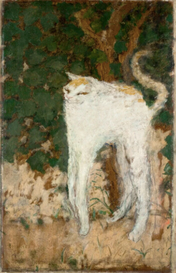 ピエール・ボナール《白い猫》の絵