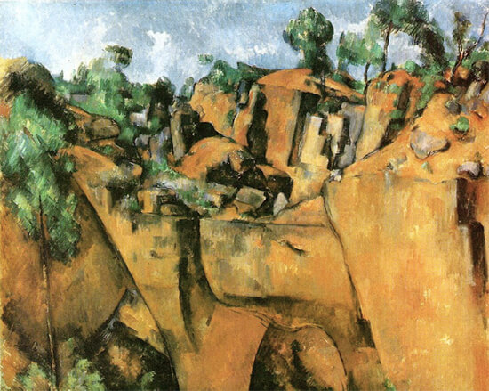 ポール・セザンヌ《ビベムスの採石場》の絵